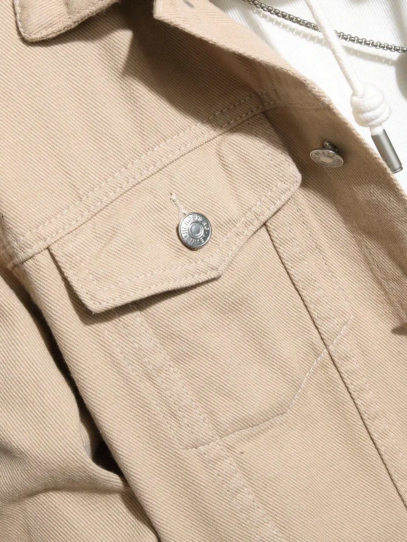 UrbanStyle Jeansjacke Khaki - Herren Baumwolle, Normal