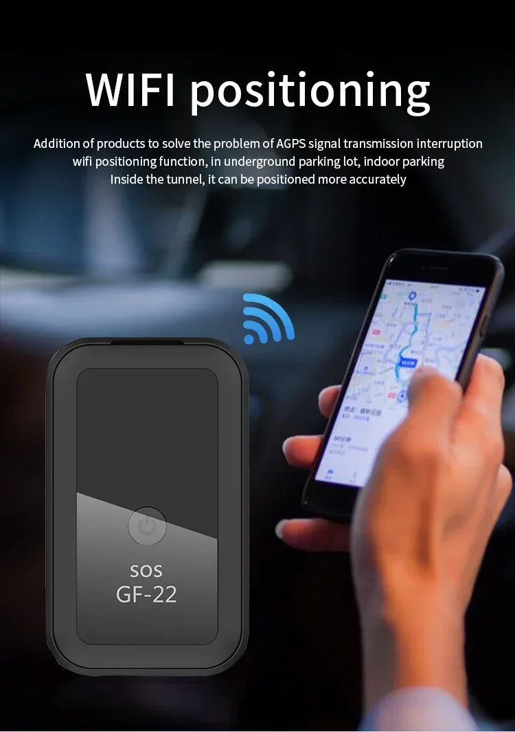 GPS-Tracker 2025: GF-22 Car Tracker Device Strong Magnetic - Automatic Alarm Motorcycle Car Mini GPS Trackers Voice Control Anti-Lost Device Locator Collection