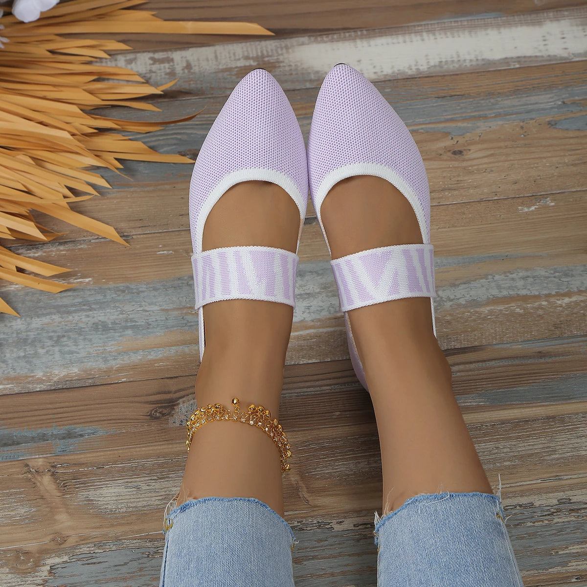 Women's Ballet Flats Casual Shoes Low Heel Barefoot Elegant Woman Sneakers Socofy Comfortable Pointed Toe on Offer Free Shipping