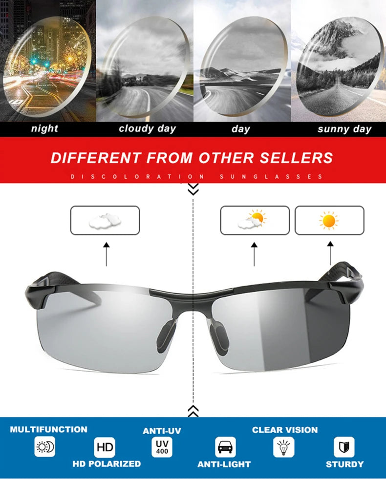CLLOIO Aluminum Photochromic Sunglasses
