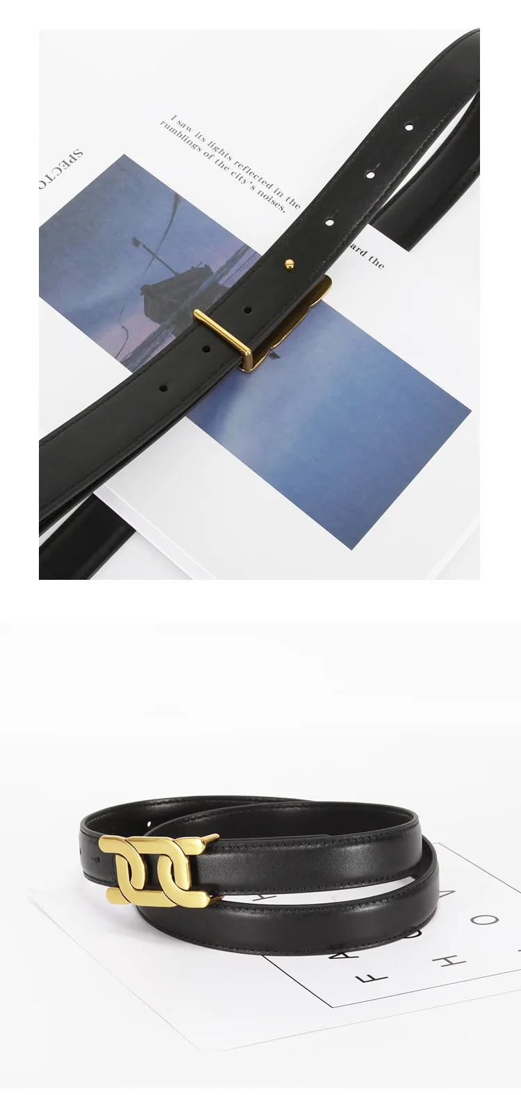 DINISITON Retro Gürtel Fashion - PU 2.4cm Breite, 6.1cm