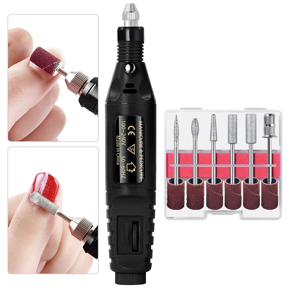 Nail Sander Set Electric Nail Drill Machine Grinding Equipment Milling Cutter For Manicure Pedicure Strong Polishing Tools