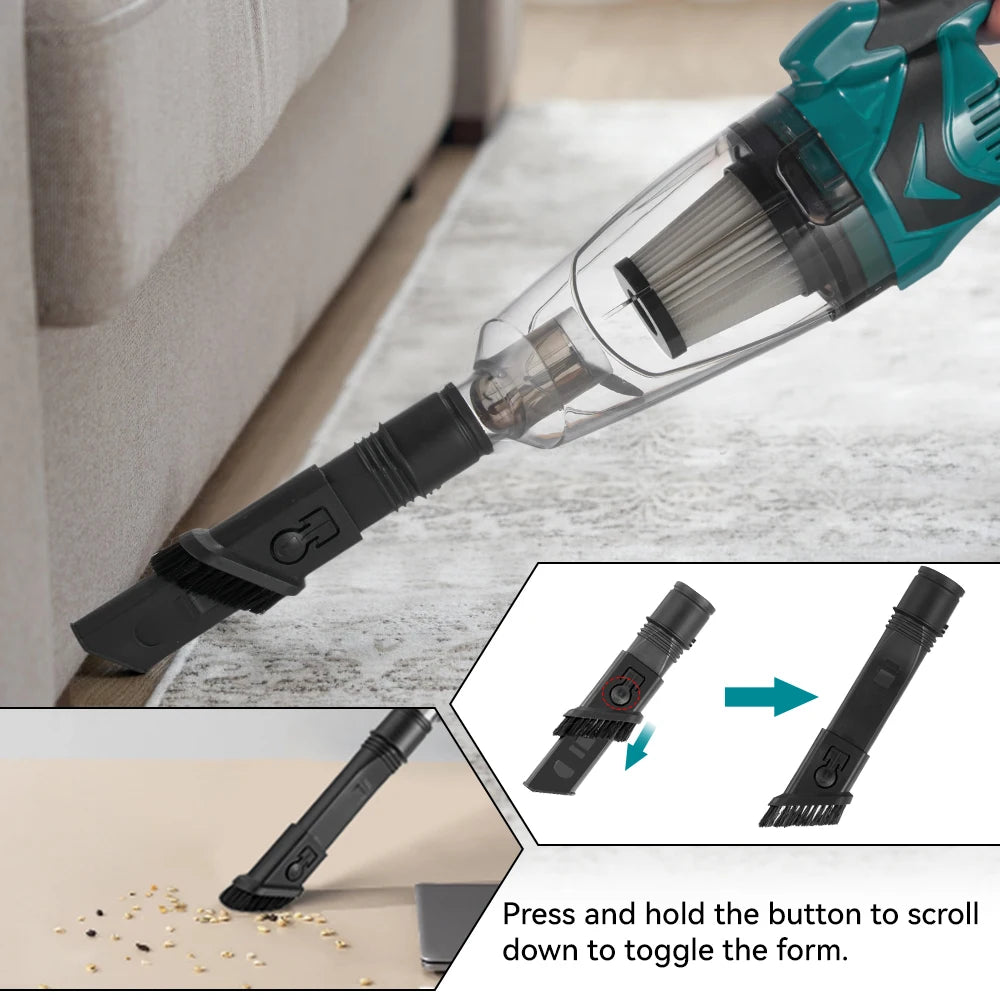 YOFIDRA 1500W Elektrischer Staubsauger - Kabellos Multifunktion Handheld Reinigung Schnee Staub für 21V 18V Akku