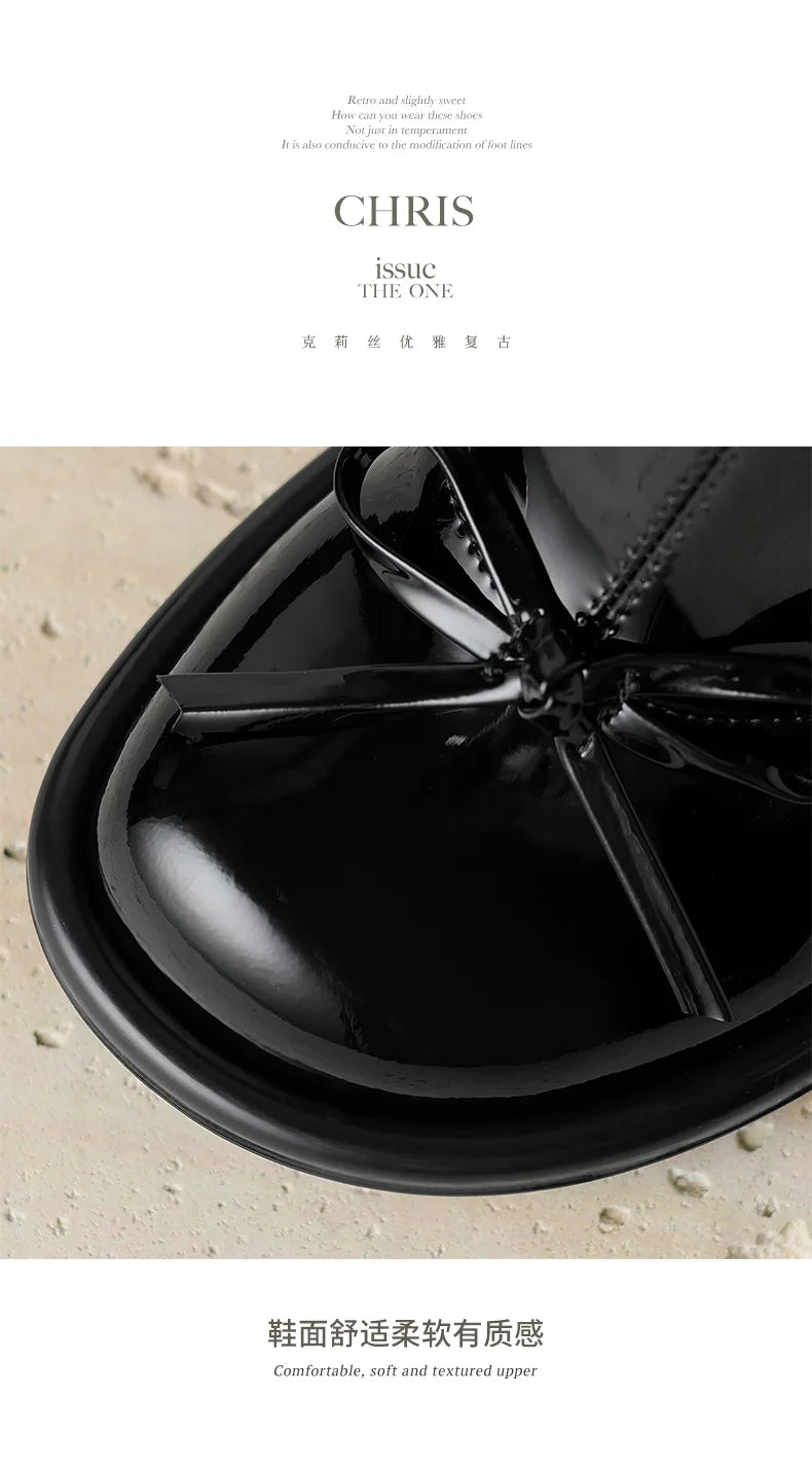 Elegant High Heels Women Ankle Boots Bow Sweet Shoes Winter New 2025 Trend Chunky Pu Leather Party Dress Snow Boots Pumps Mujer