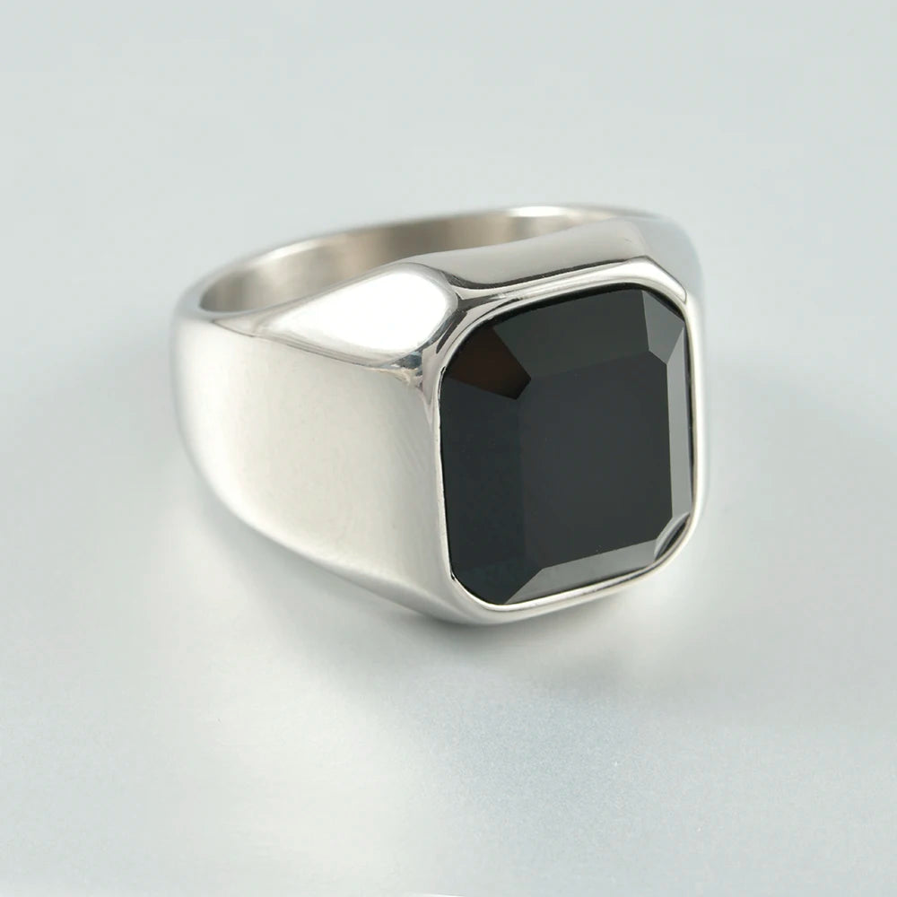 tajam BR231213 Glänzender Punk Ring - 316L Edelstahl 8mm