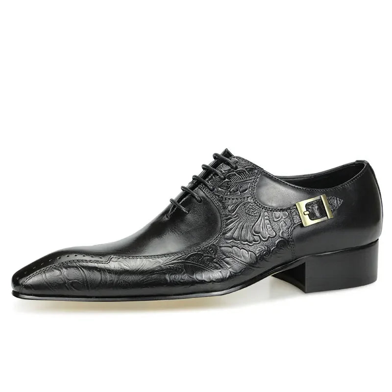 Herren-Schuhe 2025: Elegant-Black Cow-Leather - Business Dress Collection
