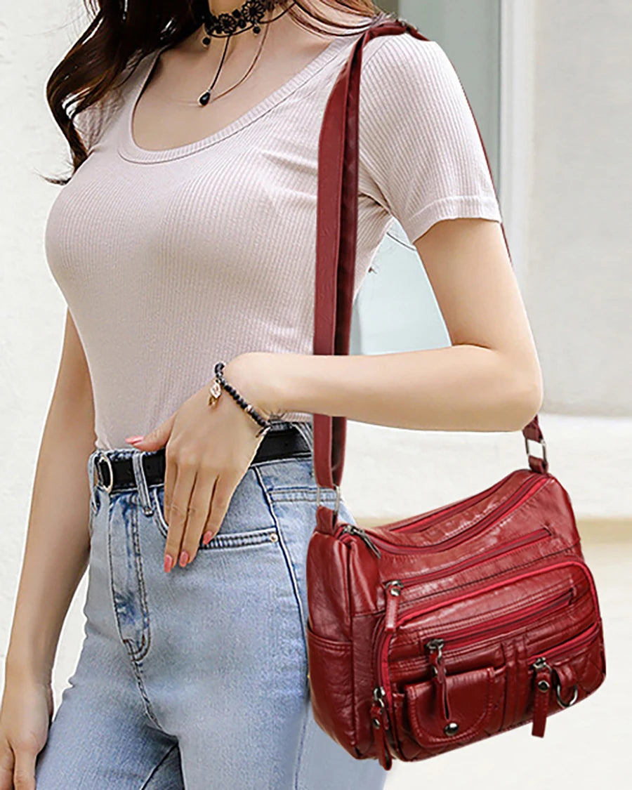 LANYIBAIGE Schultertasche Luxuriös - PU 15L 30x22x10cm