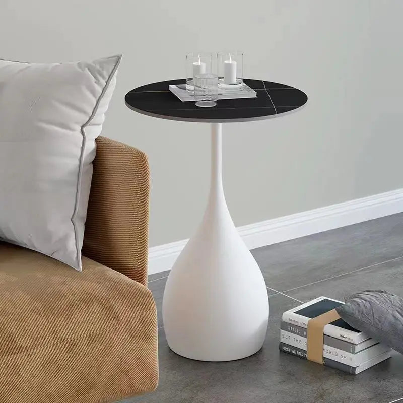 Simple Modern Tea Coffee Table Living Room Household Round Balcony Coffee Table Combination Creative Apartment Sofa Side Table
