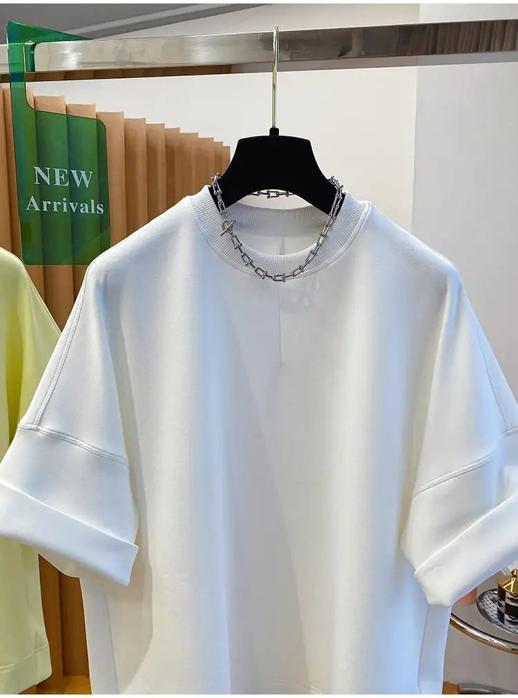Women T-shirt 2025 Summer New Solid Color Short-sleeved T-shirt Female Loose Casual Round Neck  T Shirt