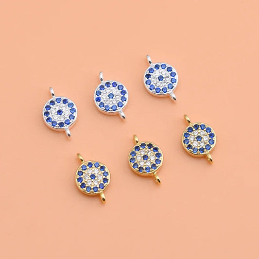 FineFashion DZ106 Blaue Zirkonia Doppelring - 925 10mm