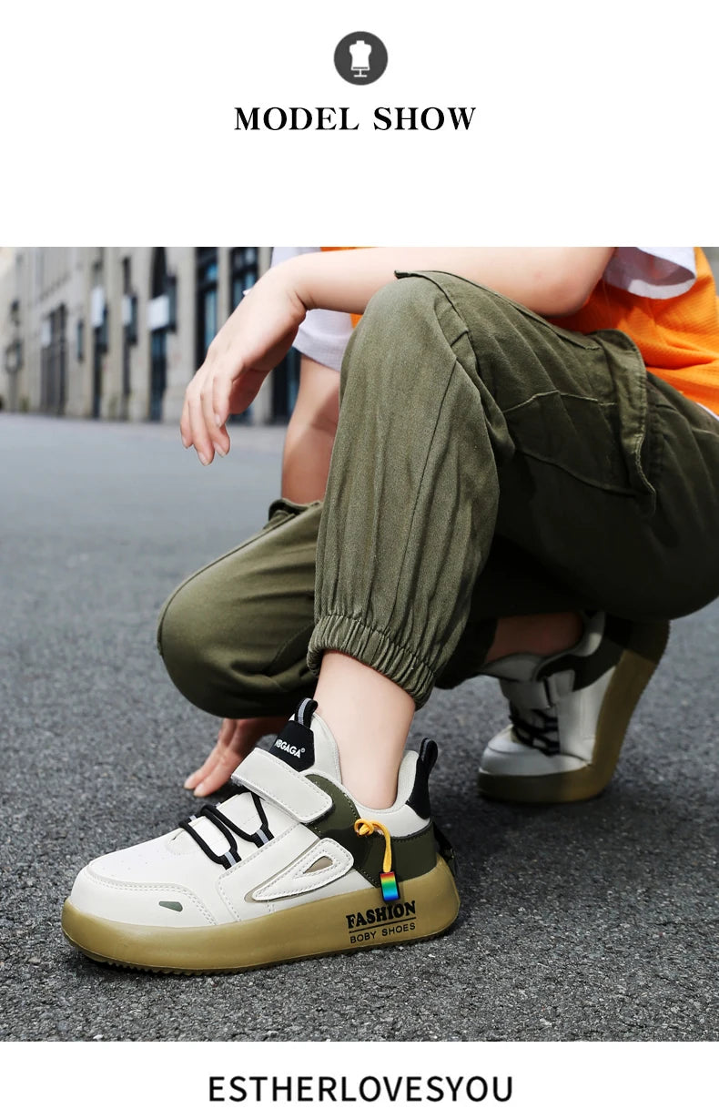 Jungen Mode Skate Schuhe 2025 - Dämpfende Sohle Fußgewölbe-Unterstützung - Plattfuß Casual Sneakers Schulschuhe