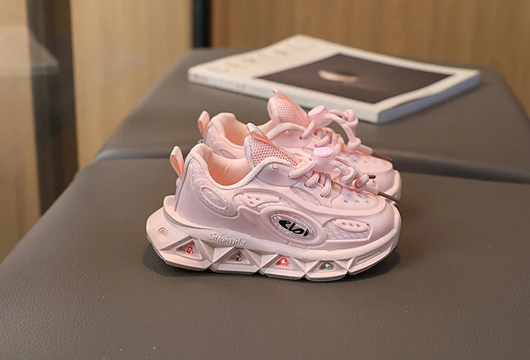 Baby Schuhe 2025 - Frühling Herbst Leuchtende Sneaker - Jungen Mädchen LED Schuhe Weiche Sohle 7-13J