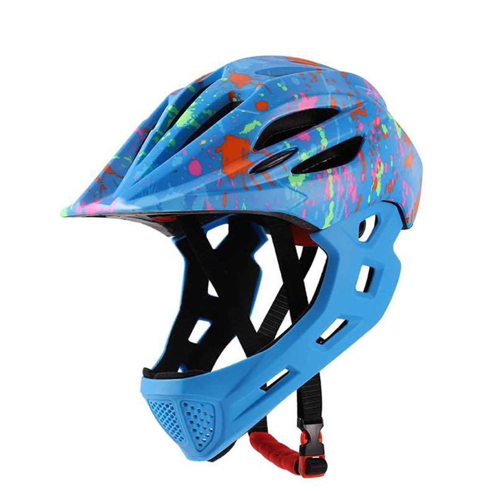 Children's Helmets Adjustable Breathable Roller Balance Bbike Sports Helmet LED Bicycle Riding Scooter Children's Full Helmet