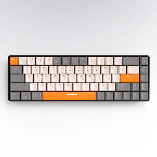 Gaming-Tastatur 2025: K68 Wireless Mechanical Hot-Swap - Red Switch Bluetooth Type-C Collection