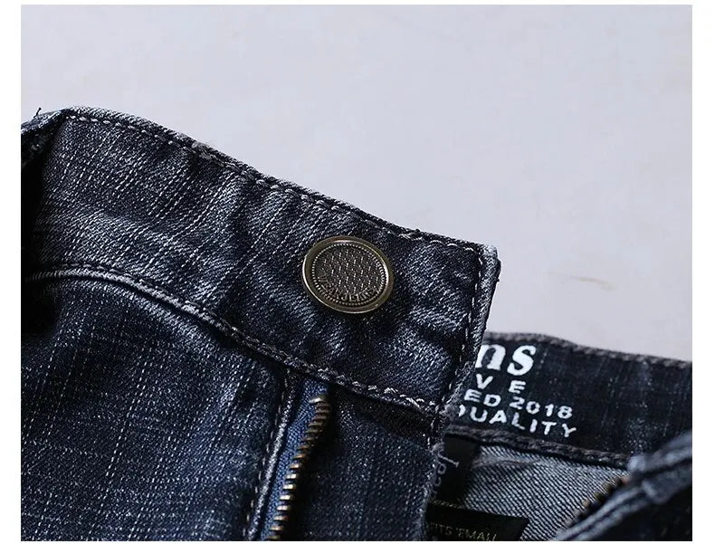 Wthinlee Jeans Gerade Stretch - Größe 32-34, Dicke Mittel