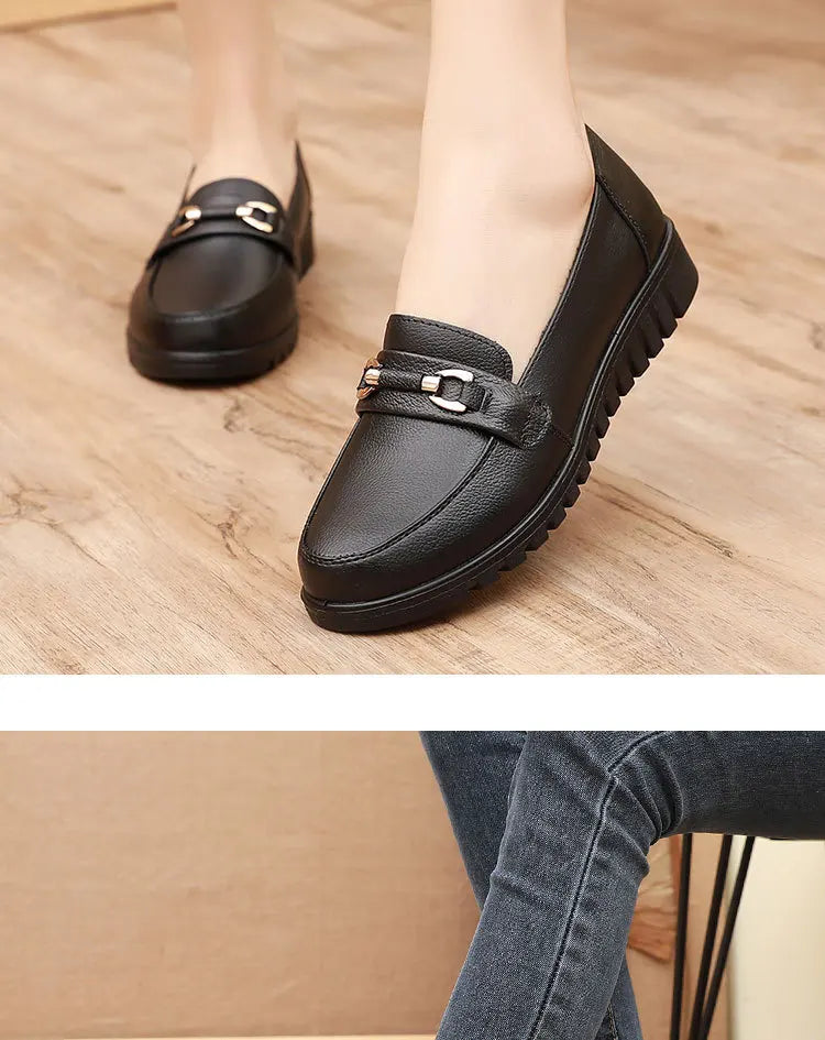 Women Shoes Flats Leather Sneakers Women  Comfortable Female Casual Walking Footwear Fashion Large Size Loafers Shoes Women