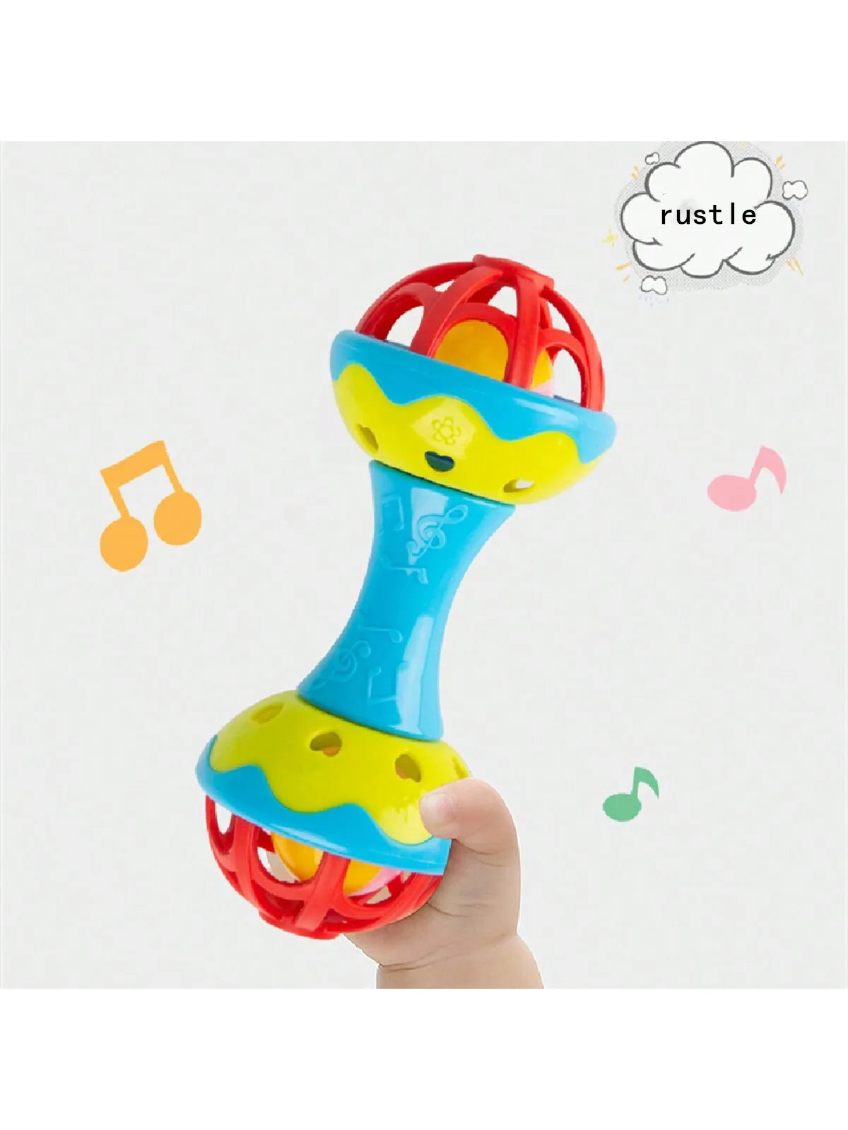 TinyToy Doppelkopf Rassel - Plastik 19x8x7.5cm Unisex