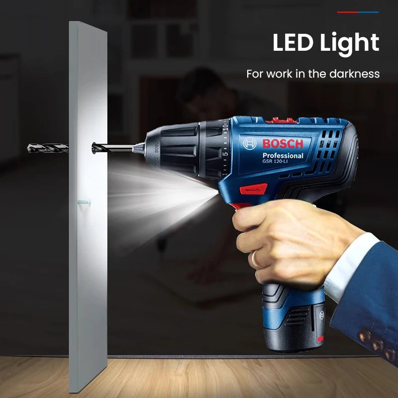 Bosch 12V 18V LI Battery Wireless Electric Drill Screwdriver GSR180 GSR12-30 GSR185 GSR120 GSB183 HSS Twists Bit And One Battery
