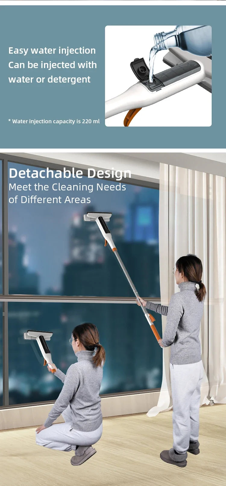 Multifunctional SprayMop Fensterreiniger - 400ml 12W 30cm