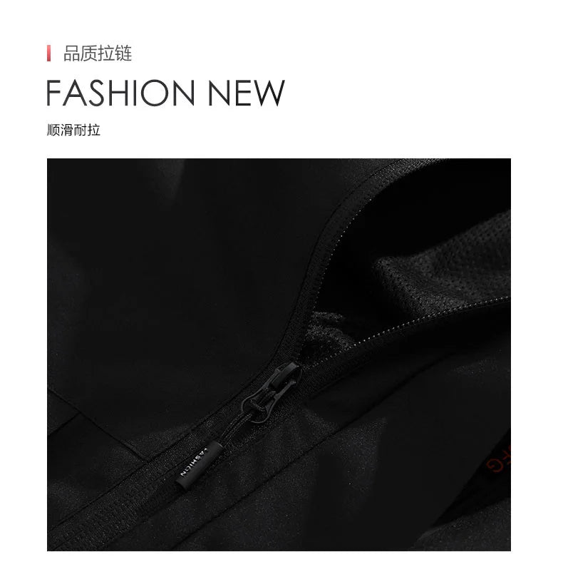 OutdoorPro Jacke wasserdicht - 8XL Kapuze PES winddicht