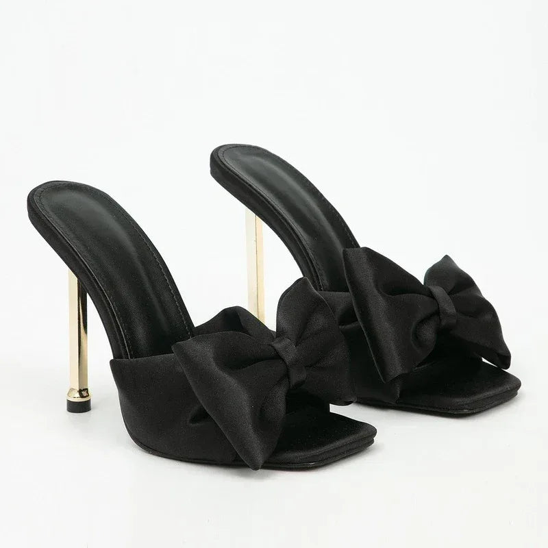 Women's Shoes Fashion Comfortable Bow High Heel Sandals Luxury Sandals Women Designers Elegant Party Sandals Stripper Shoes - Golden Bridge Store