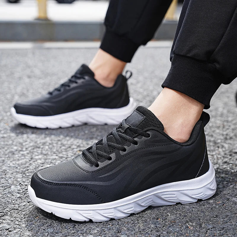 Sneakers Men Summer Trendy Light Weight Fashion Sport Footwear Boys Winter Running Mens Casual Shoes Walking Shoes All Black