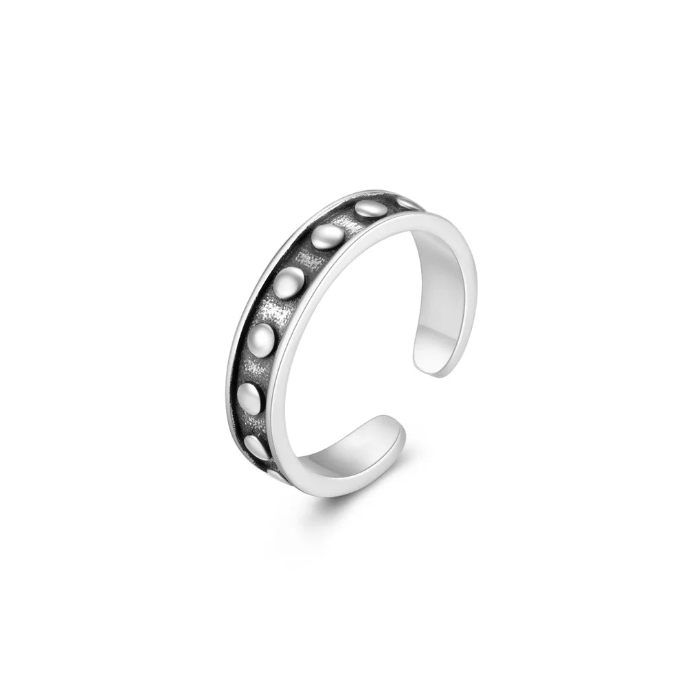 925 Sterling Ring Vintage Strandmotiv - Verstellbar 1.7g