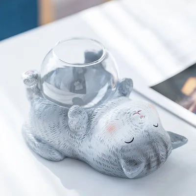 Creative Hydroponic Plant Vase Glass Transparent Container Dish Water Planting Flower Pot Living Room Decoration Decoration