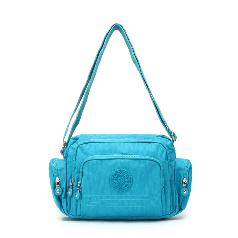 Waterproof Crossbody Bag for Women - Stylish Multi-Pocket Casual Shoulder Bag for Travel - Lightweight Canvas Messenger Bag