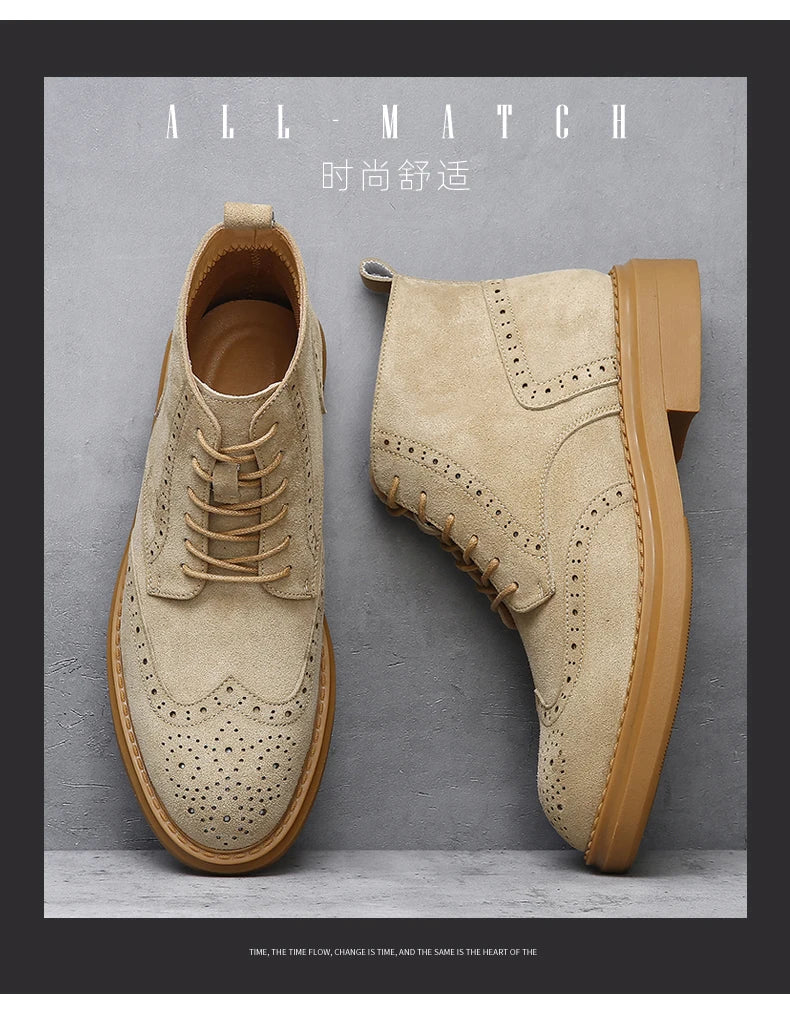 YEISNDOOCN N Vintage Echtes Leder Stiefel - Knöchelhoher Schaft Schnürverschluss Obermaterial Leder