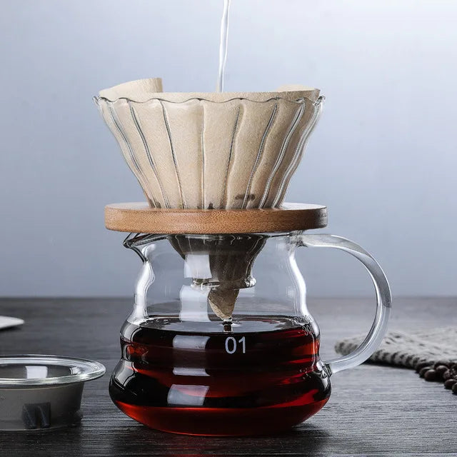 Glass Coffee Pot With Filter Drip Brewing Hot Brewer Coffee Pot Cloud Shaped Kettle Coffee Brewer Utensils Teapot
