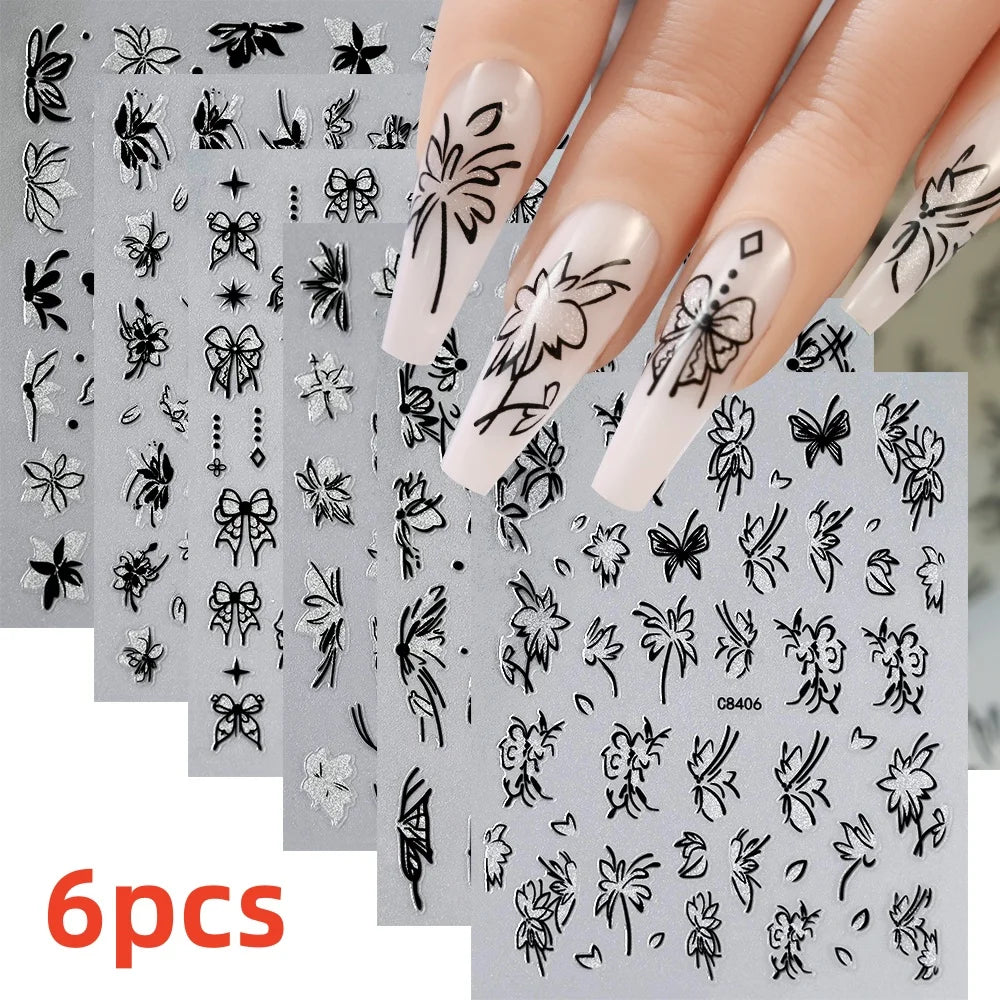 Fluturi Holo Y2K MAFANAILS - 12 Autoadezive