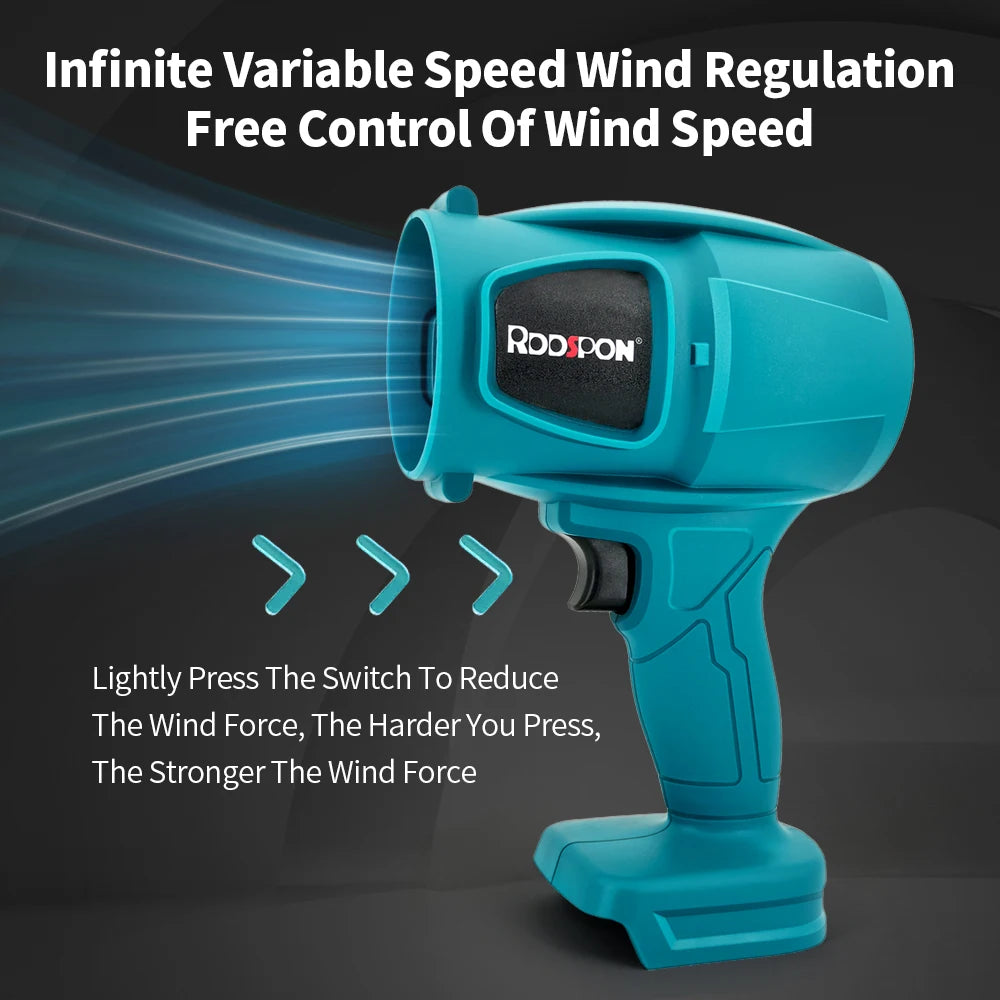 Electric Blower Cordless High Power Powerful Handheld Blower Dust and Snow Remova Leaf Turbine Fan for Makita 18V-21V NO Battery