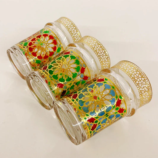 ENERGE SPRING Mosaikglas Luxusstil - 12er 250ml Rund - Golden Bridge Store