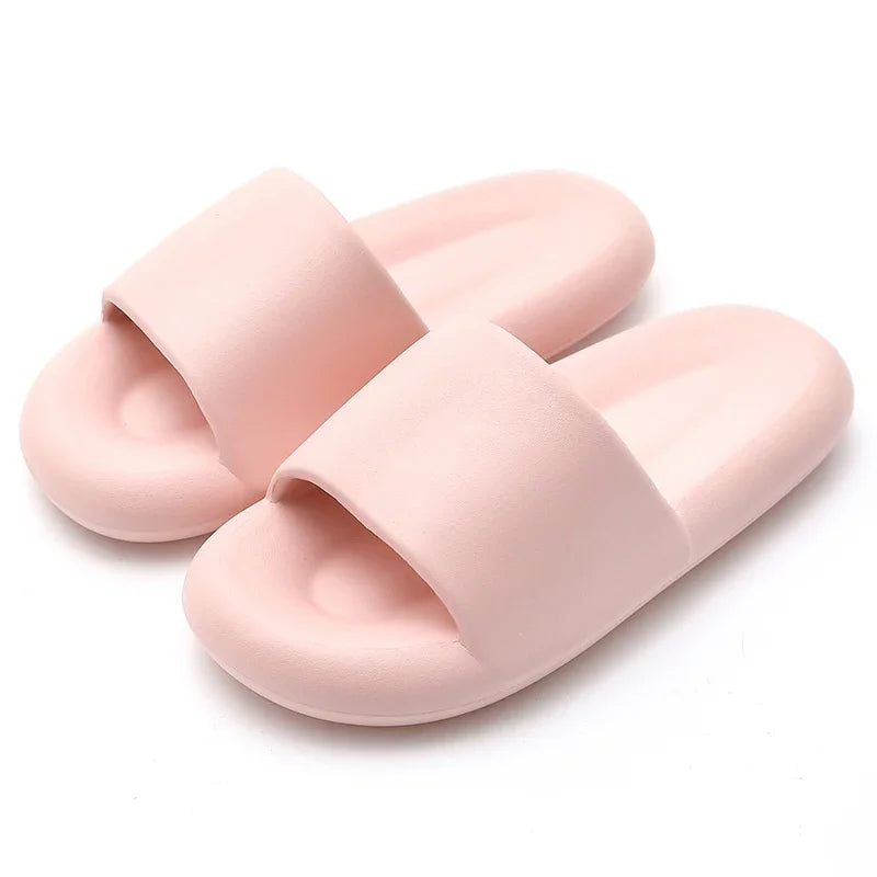 New Soft EVA Slippers Couples Home Slipper Outdoor Beach Summer Sandals Bath Men Flip Flops Non-Slip Women Thick Sole Shoes