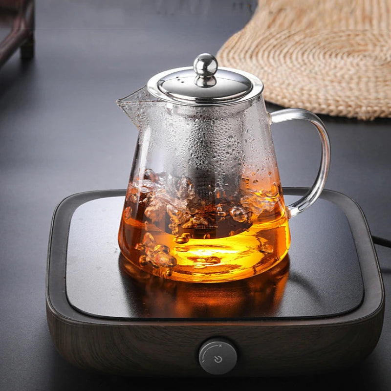 JUNBOPRO Teekanne Hitzebeständig - 850ml Borosilikat Glas