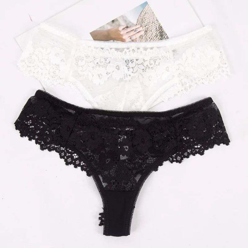 New Women elegant Lace Panties Underwear Female Low-Rise Culottes Femme Bragas Mujer Cotton Crotch Breathable Lace Lingerie Panty