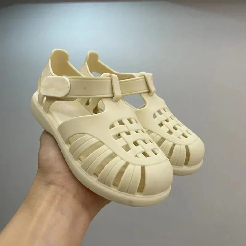 Hochwertige Kinder Strand Schuhe Meer Sommer 2025 - Mädchen Sandalen Baby Weich Rutschfest - Prinzessin Jelly Schuhe Jungen Römische Flip-Flops