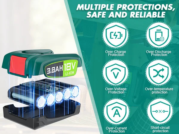 For Bosch 18V 3800mAh Battery PBA Replacement Battery for BOSCH PBA PSB PSR 18V Battery Tools AL18815CV AL1880CV