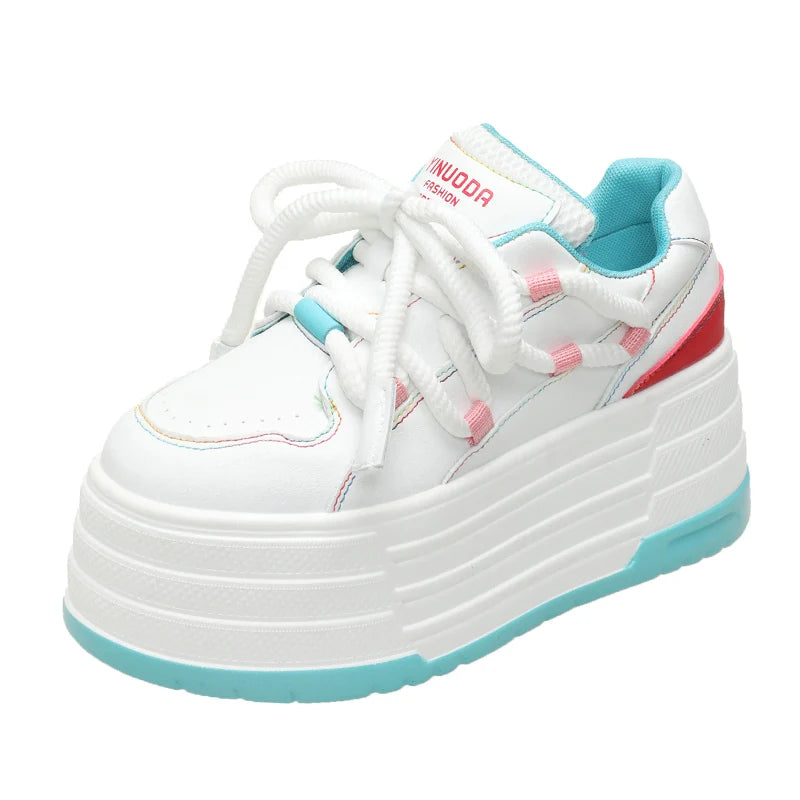 ShoeStyle Classic 8cm Plateau - Gummisohle Meshfutter 37-42