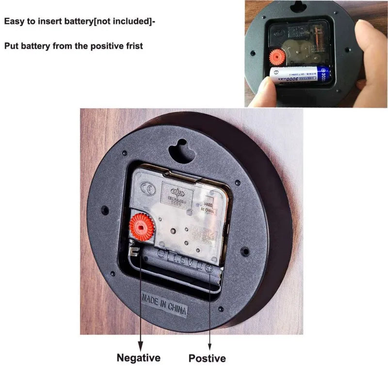 Luminous Wall Clock 12 Inch Wooden Silent Non-Ticking Kitchen Wall Clocks with Night Lights for Indoor/Outdoor Living Room