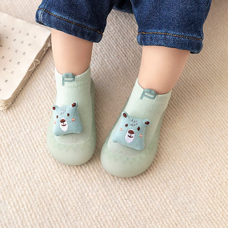 Frühling Herbst Baby Socken Schuhe 2025 - Jungen Mädchen Cartoon 0-3T - Weiche Sohle Slip-On Sneakers Rutschfest