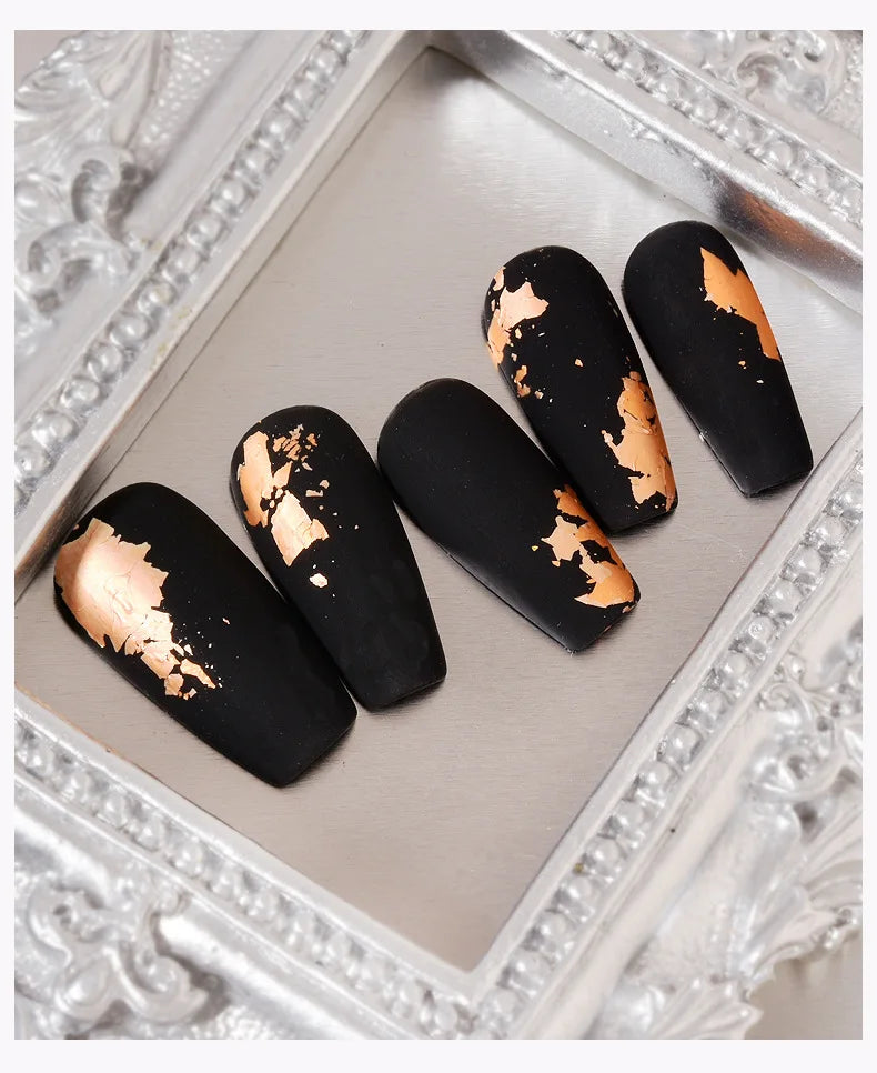 Rose Gold Silver Irregular Foil Paper Fragments Nail Art Sequin Sticker Glitter DIY Manicure UV Gel Polish Nail Decoration Tools