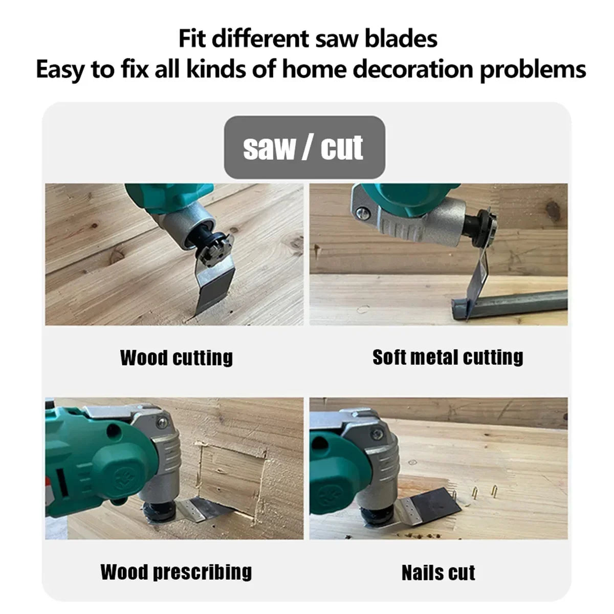 Brushless Cordless Oscillating Multi Tool Electric Trimmer/Shovel/Cutting Saw For Makita 18V Battery Multifunctional Power Tool