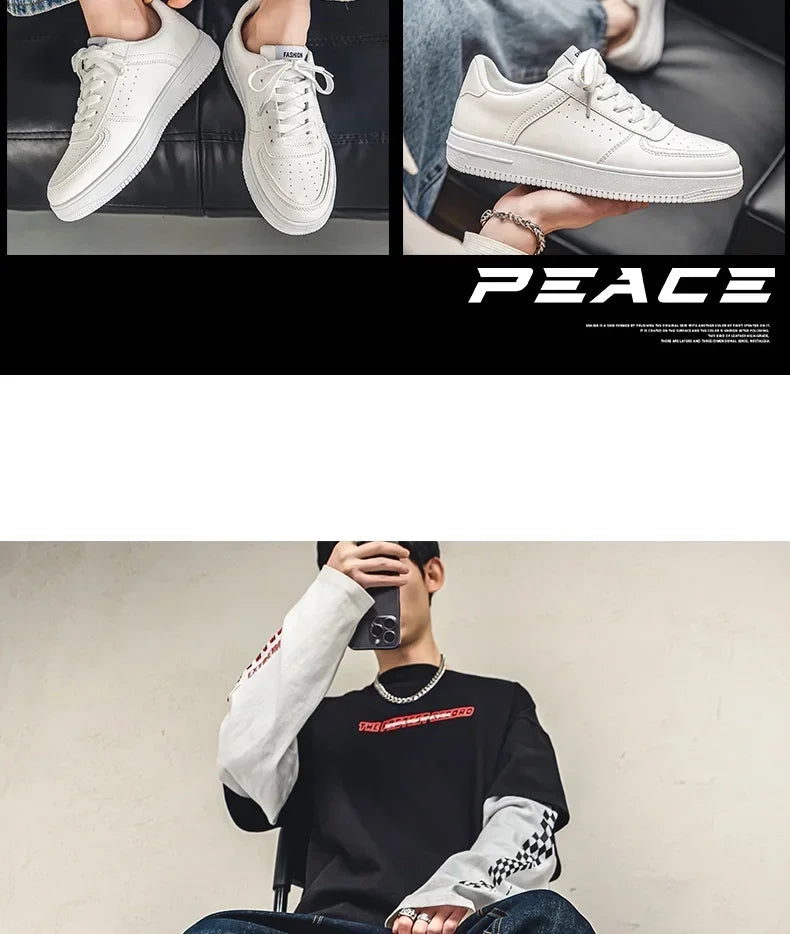 NKLSA Sneaker Atmungsaktiv - Dicke Sohle Weiß Größe