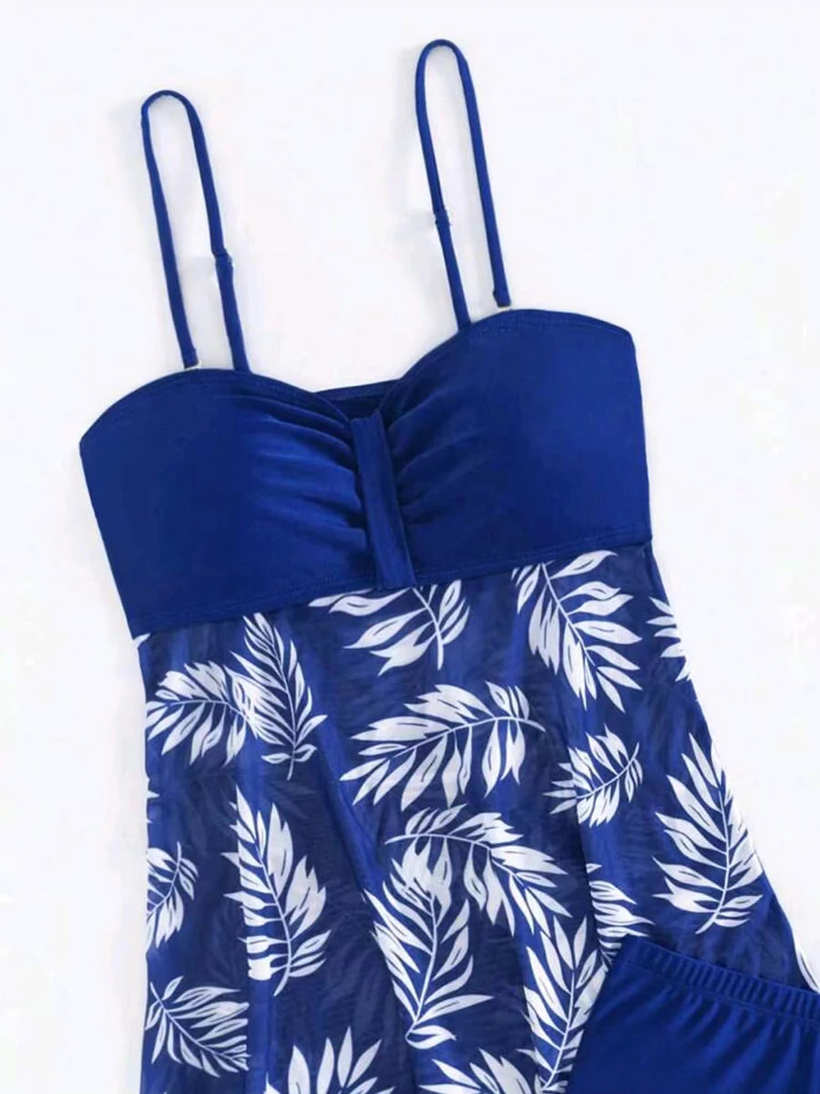 Tankini-Set 2025: lyric Short Dress Tankini With Shorts Swimsuit Women Swimwear - Female Padded Printed Bathing Swim Suit Swimming Beachwear Summer Collection