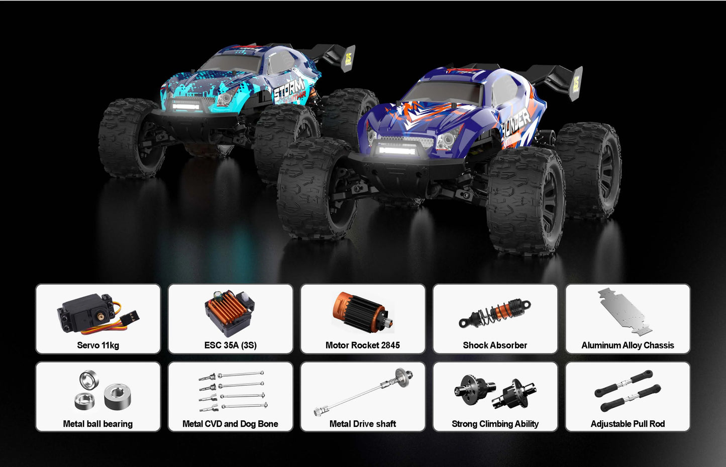 RC-Rennwagen 2025: Teeggi 1:14 High Speed Rc Off-road Car 4WD 100KM/H - Brushless Motor 3S Remote Control Drift Racing Cars Toys For Childrens Gift Collection