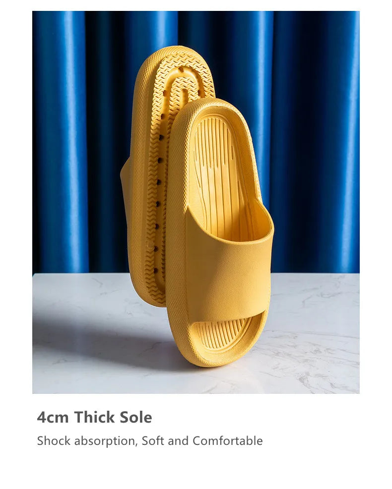 New Soft EVA Slippers Couples Home Slipper Outdoor Beach Summer Sandals Bath Men Flip Flops Non-Slip Women Thick Sole Shoes