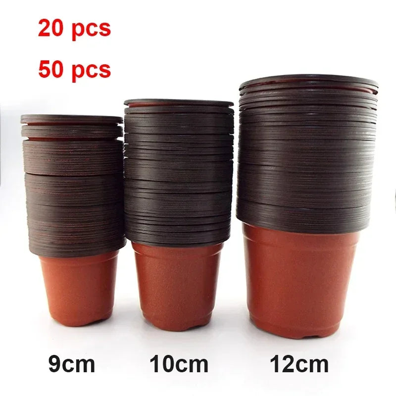 Flowerpot Plastic Grow Box Fall Resistant Tray For Home Garden Plants Nursery Cup Transplant Flower Plant Pots D4