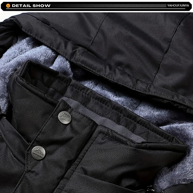 9XL Winterfleece Jacke - Kapuze abnehmbar, Winddicht